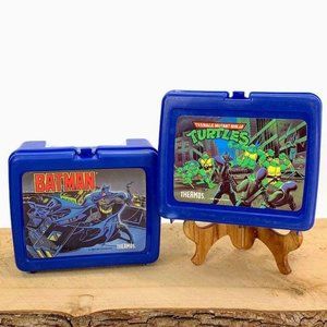 Vintage Plastic Kids Lunchbox Set 1989/1991